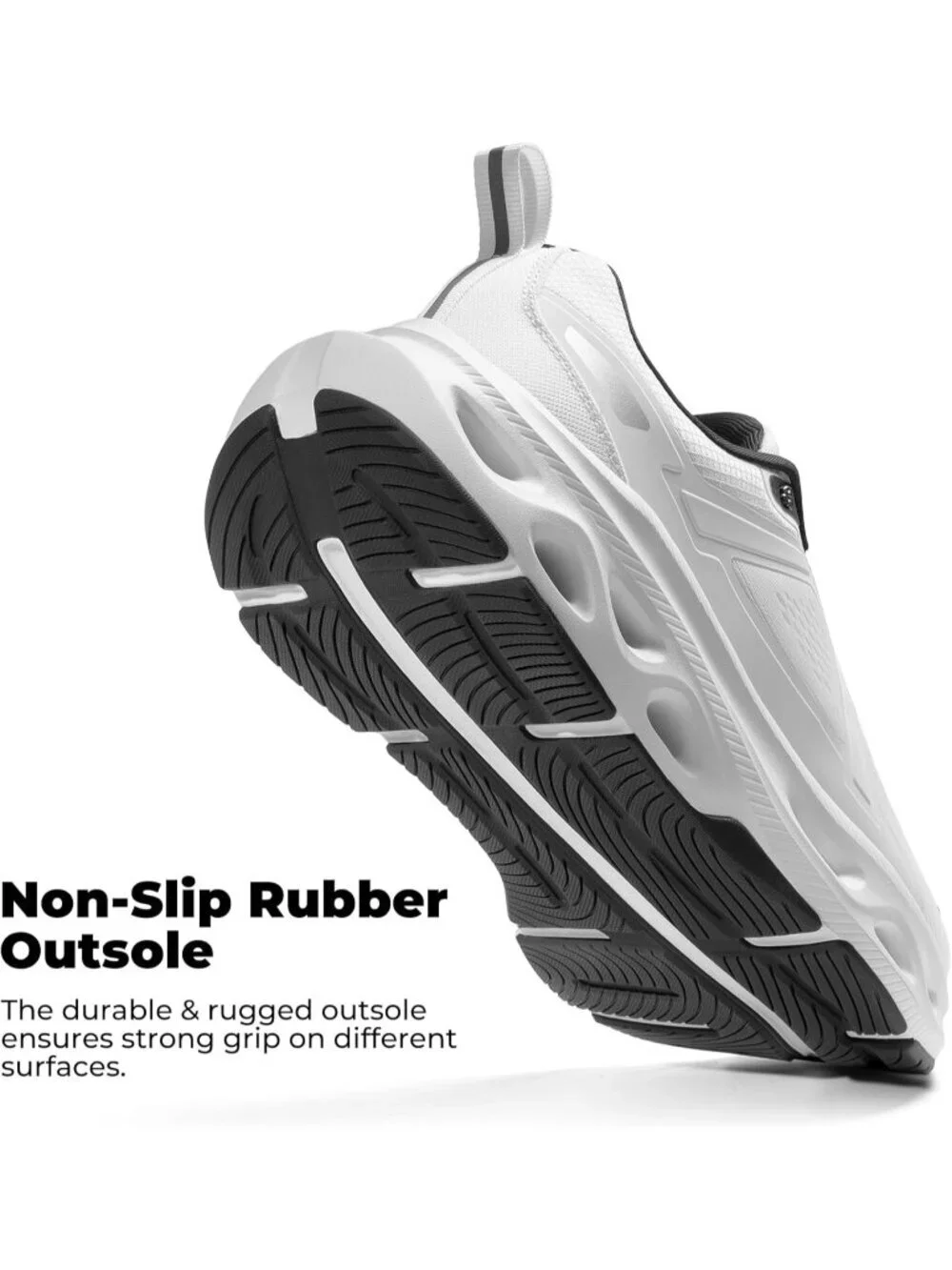 Men's White Comfortable Shoes MovePropel Athletic Breathable Tennis Sneakers
